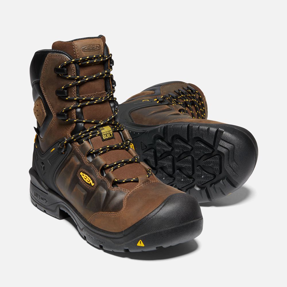 Keen Laarzen Heren Bruin - Dover 8\" Insulated Waterproof (Carbon-Fiber Toe) - 36512-JEST